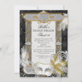 Invitation Mascarade Perle blanche Diamant (Dos)