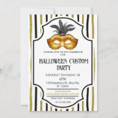 Invitation Mascarade rayée Halloween Costume Party (Devant)