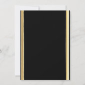 Invitation Mascarade thème carnaval bleu masque or masqué (Dos)