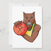 Invitation Mascotte de basket-ball sauvage Fierce (Devant)