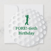 Invitation masculine au golf 40e anniversaire (Devant)