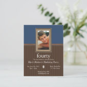 Invitation Masculine Birthday Party (Debout devant)