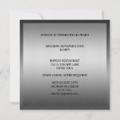 Invitation Masculine Black Grey 40e anniversaire (Dos)