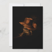Invitation Masculine Casquette Cowboy et Bottes en Cuir Perso (Dos)