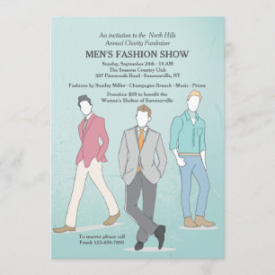 Invitation masculine de mannequins