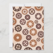 Invitation Masculine des engrenages (Dos)