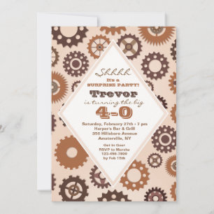 Invitation Masculine des engrenages