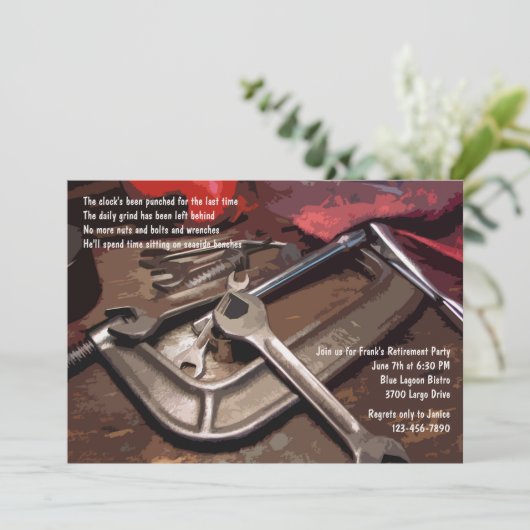 Invitation masculine d'outils (Debout devant)