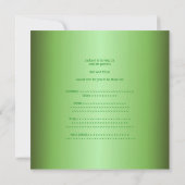 Invitation Masculine Green 21e anniversaire (Dos)