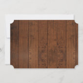 Invitation Masculine Russe Cowboy Casquettes Bottes Bois West (Dos)