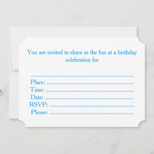 Invitation Masha et 3 ours (Dos)