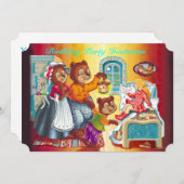 Invitation Masha et 3 ours (Devant / Derrière)