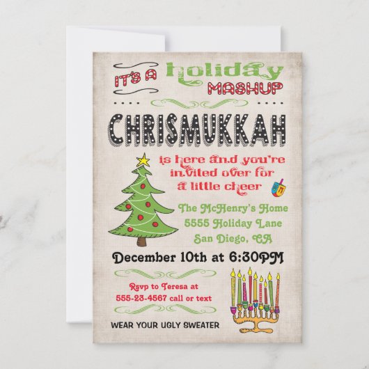 Invitation Mashup de la fête de Noël (Devant)