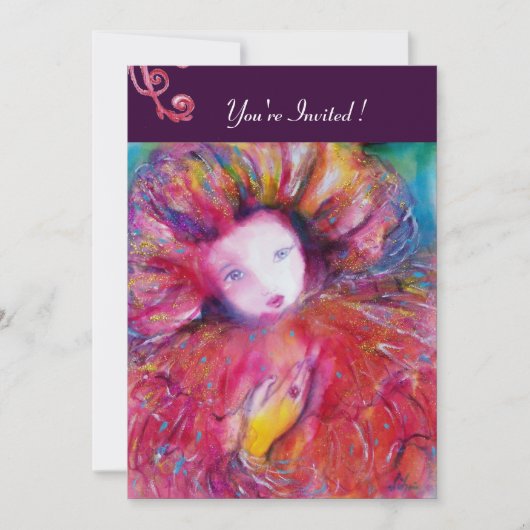 INVITATION MASK EN ROUGE / MARDI GRAS MASQUERADE PARTI (Devant)