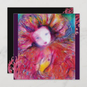 INVITATION MASK EN ROUGE / MARDI GRAS MASQUERADE PARTI (Devant / Derrière)