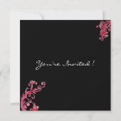 INVITATION MASK EN ROUGE / MARDI GRAS MASQUERADE PARTI (Dos)