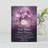 Invitation Mason bocal avec mariage à cordes roses (Debout devant)