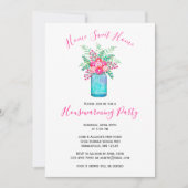 Invitation Mason d'aquarelle Jar Bouquet | Chauffage des mais (Devant)
