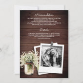 Invitation Mason de l'haleine de bébé rustique Jar tout en un (Dos)