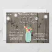 Invitation Mason Jar allume le Wedding shower des couples rus (Devant)