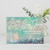Invitation *~* Mason Jar Baby shower de l'haleine Russe (Debout devant)