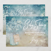 Invitation *~* Mason Jar Baby shower de respiration du bébé r (Devant / Derrière)