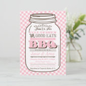 Invitation Mason Jar BBQ Invitation, Couples Baby shower fill (Debout devant)