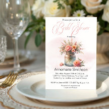 Mason Jar Bouquet Floral Fête des mariées