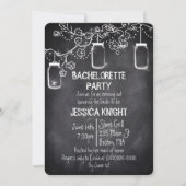 Invitation Mason Jar Chalkboard Rustique Bachelorette Party I (Devant)