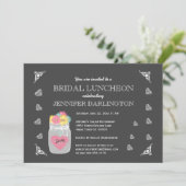 Invitation Mason Jar Chalkboard Rustique Bridal Luncheon A01C (Debout devant)