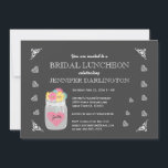 Invitation Mason Jar Chalkboard Rustique Bridal Luncheon A01C<br><div class="desc">Mason Jar Chalkboard Rustic Bridal Luncheon A01C Ce design avec son style chalkboard tendance avec un pot en maçon avec des fleurs, des coeurs griffés et des embellissements est un choix sucré pour votre déjeuner nuptial. Ajoutez vos initiales au coeur sur le bocal de mason. Voir aussi la section Coordination...</div>