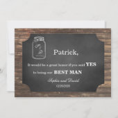 Invitation Mason Jar Chalkoard Serez-Vous Mon Meilleur Homme (Dos)