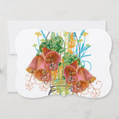 Invitation Mason Jar Coral Jaune Lime Jaune Floral Mariage (Dos)