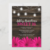 Invitation Mason Jar, couleur rose rustique 16 (Devant)