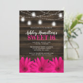 Invitation Mason Jar, couleur rose rustique 16 (Debout devant)