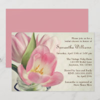 Mason Jar des Tulipes roses Vintages