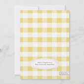 Invitation Mason Jar Etoiles Rustiques Baby shower Jaune En v (Dos)