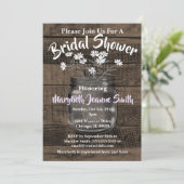 Invitation Mason Jar Fleurs blanches (Debout devant)