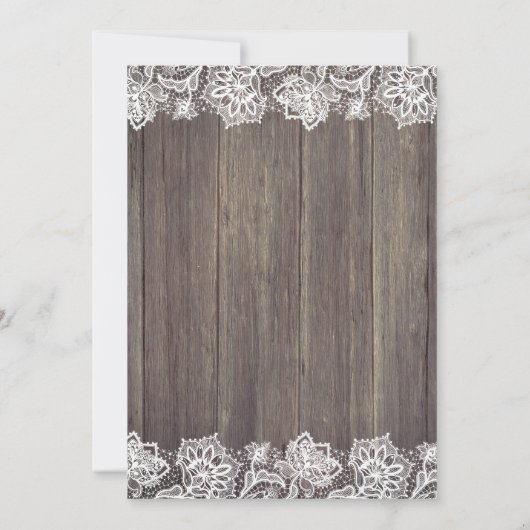 Invitation Mason Jar Floral Rose Rustique Lace (Dos)