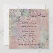 Invitation Mason Jar Hydrangea Shabby Chic Fête des mariées (Dos)