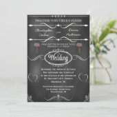 Invitation Mason Jar, Mariage de tableau de bord des fleurs e (Debout devant)