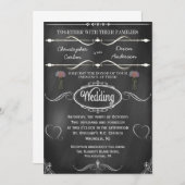 Invitation Mason Jar, Mariage de tableau de bord des fleurs e (Devant / Derrière)