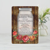 Invitation Mason Jar Parti d'obtention du diplôme du pays Vin (Debout devant)