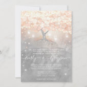 Invitation Mason Jar Peachy Pink Heart Leaf Tree Mariage dans (Devant)