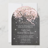 Invitation Mason Jar Pink Chalkboard Arbre de la feuille de c (Devant)