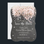 Invitation Mason Jar Pink Chalkboard Arbre de la feuille de c<br><div class="desc">Romantic Rustic Under the Star Fairy Tale Mason Jar Radiant Blush Pink Heart Leaf Firefly Tree Mariage - voir plus Invitations d'arbre à lunettes - de zazzle</div>
