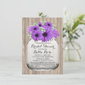 Invitation Mason Jar Purple Daisy Fête des mariées daisy3 (Debout devant)