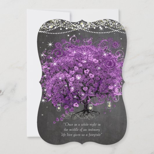 Invitation Mason Jar Radiant violet Mariage (Dos)