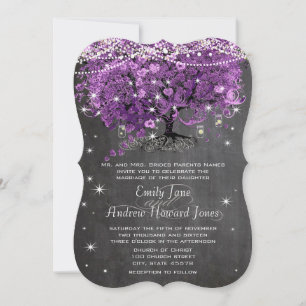 Invitation Mason Jar Radiant violet Mariage