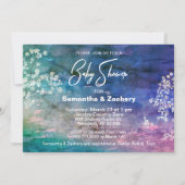 Invitation *~* Mason Jar Rustic Baby's Breath Baby shower (Dos)
